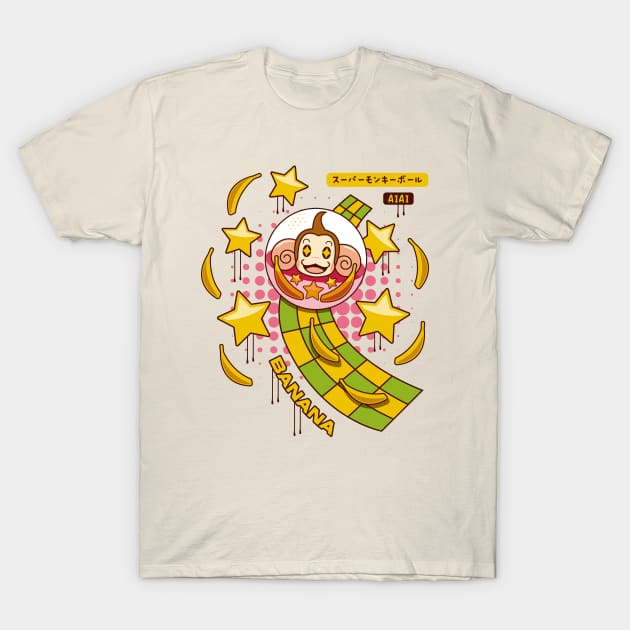 Monkey Banana Star T-Shirt by logozaste